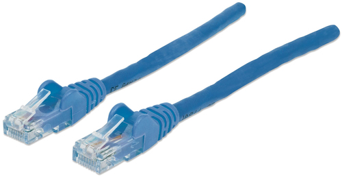 NETWORK CABLE CAT6A COPPR 7.5M- BLUE S/FTP SNAGLESS/BOOTED – INTELLINET