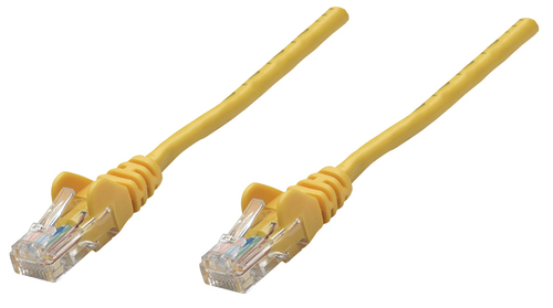 NETWORK CABLE CAT6A COPP 0.25M- YELLOW S/FTP SNAGLESS/BOOTED – INTELLINET