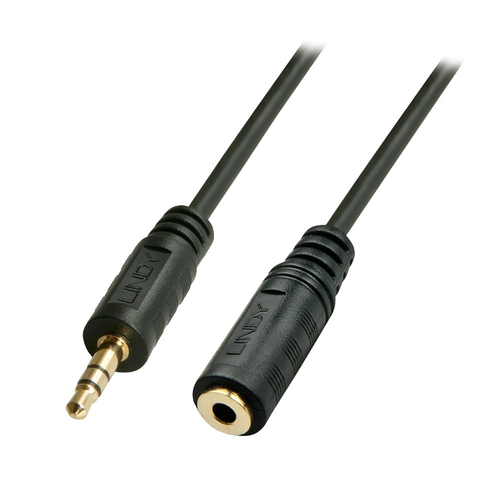 0.25M MULTIMEDIA AUDIO CABLE 3.5MM MALE / 3.5MM FEMALE – Lindy