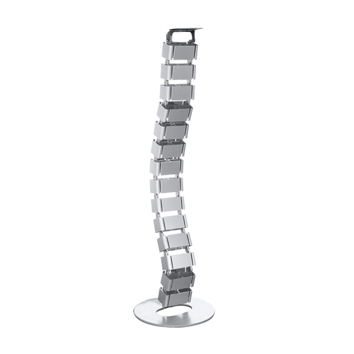 Flexible cable channel, 800 x 68 mm (18 joints), silver – LogiLink