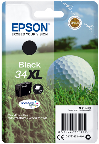 SINGLEPACK BLACK 34XL DURABRITE GOLF BALL – Epson