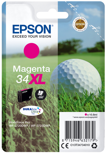SINGLEPACK MAGENTA 34XL DURABRITE GOLF BALL – Epson