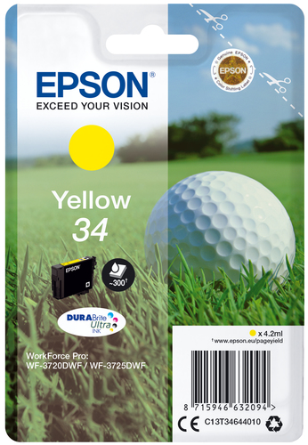 SINGLEPACK YELLOW 34 DURABRITE GOLF BALL – Epson