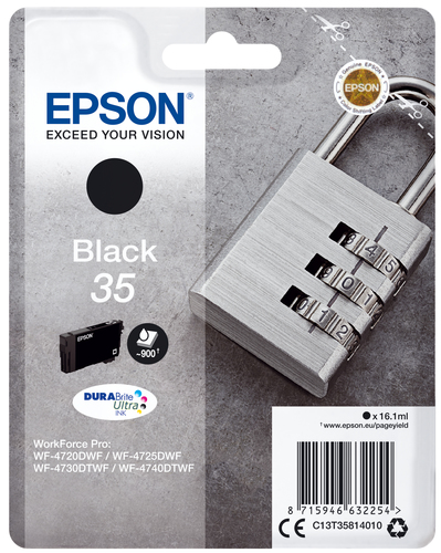 SINGLEPACK BLACK 35 PADLOCK – Epson