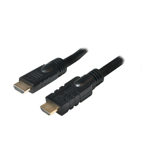 HDMI cable, A/M to A/M, 4K/30 Hz, amplifier, black, 15 m – LogiLink