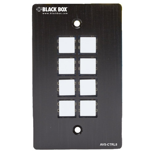 Wallplate Control Panel - 8-button; RS-232 – Black Box