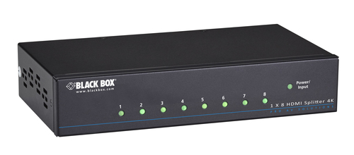 1 X 8 HDMI SPLITTER; 4K – Black Box
