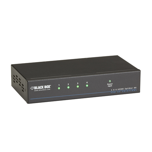 1X4 HDMI SPLITTER; 4K – Black Box