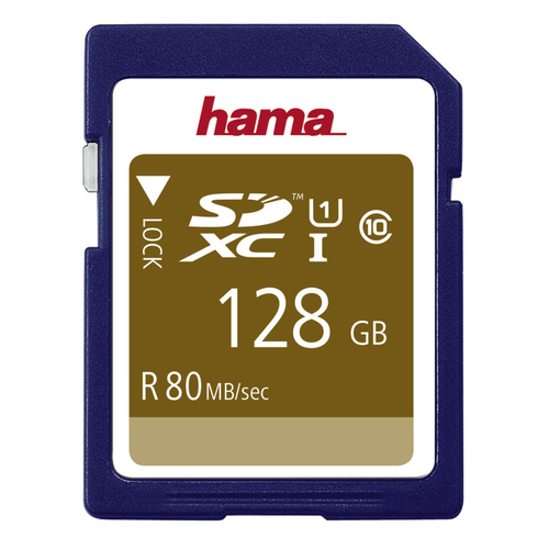 Hama 128GB SDXC Card, UHS-I Class 10, 90MB/s – Hama