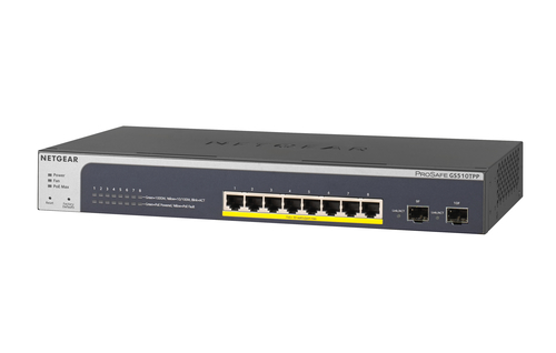 8-PORT POE+ GB WEBMGD SWITCH 2 SFP PORTS – Netgear
