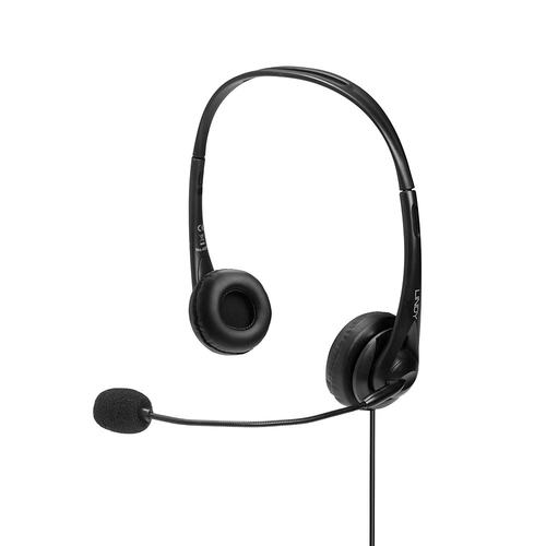 USB STEREO MULTIMEDIA ADJUSTABL HEADPHONES WITH MICROPHONE – Lindy