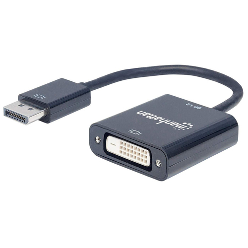 DISPLAYPORT 1.2A TO DVI-D CABLE 23CM MALE/FEMALE BLACK POLYBAG – INTELLINET
