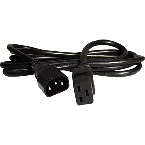 1m IEC C14 - IEC C19 Black PVC 1.5mm Power Leads – Cablenet