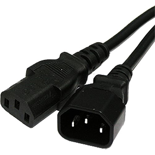 1.5m IEC C14 - IEC C13 H05Z1Z1-F Black LSOH 0.75mm Power Lead – Cablenet