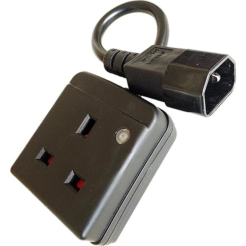 25cm UK Socket (BS1363) - IEC C14 1mm – Cablenet