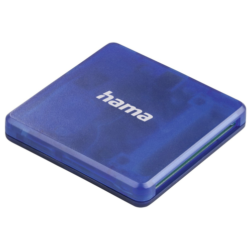 Hama External USB 2.0 Multi-Card Reader, SD/microSD/CF, Blue, USB Powered – Hama