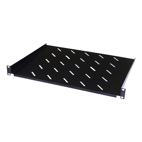 1u 350mm Cantilever Vented Shelf Black (600mm Cab) (20Kg) – Cablenet