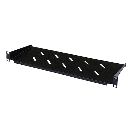 1u 200mm Cantilever Vented Shelf Black (20Kg) – Cablenet