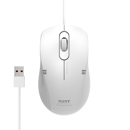 (New) Port Design - White MOUSE PRO LITE USB-A WIRED – Port