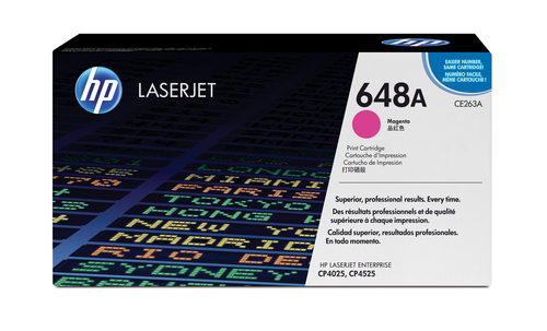 TONER CARTRIDGE 648A MAGENTA COLOR LASERJET CE263A – HP Inc