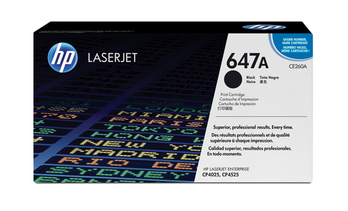 TONER CARTRIDGE 647A BLACK COLOR LASERJET CE260A – HP Inc