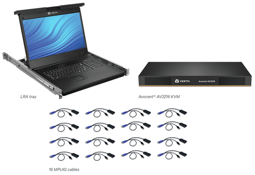 LCD16P KVM 16 CABLES USB KB- ENG – Vertiv