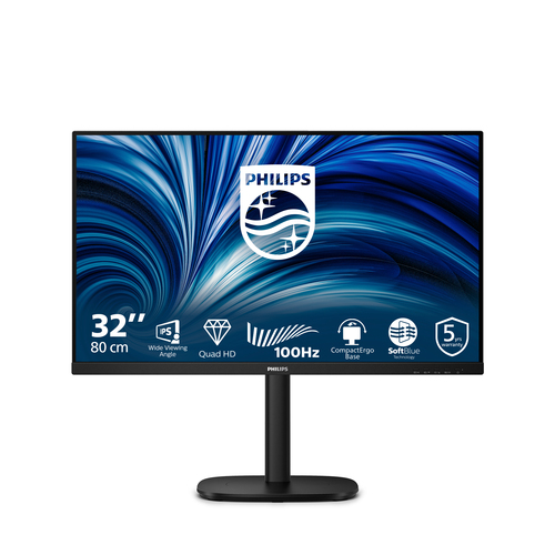 32B2N3500 32i IPS QHD 4MS 2560X1440@100HZ 16:9 DP-2XHDMI 4XUSB 3.2BRIGHTNESS 350 CD/M*2 S CONTRASTRATIO 50M:1 VIEWING ANGLE 178o/178oSPEAKERS HEIGHT ADJUSTMEN – Philips