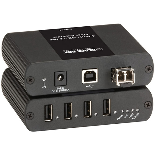 4 PORT USB 2.0 MM FIBER EXTENDER – Black Box