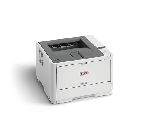 B432dn A4 40ppm mono 1200x1200dpi 250 sheet input tray + 100 sheet multi purpose tray duplex netwerk 512MB PCL + PS emulation – OKI