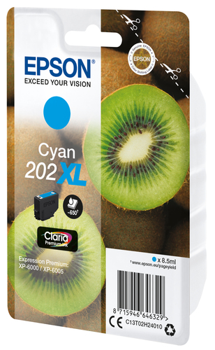 SINGLEPACK CYAN 202XL KIWI CLARA PREMIUM K – Epson