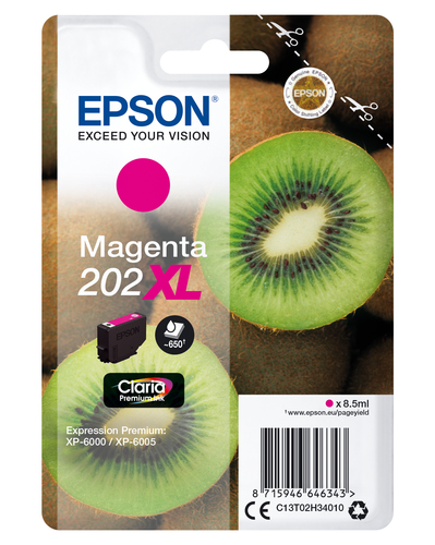 SINGLEPACK MAGENTA 202XL KIWI CLARA PREMIUM K – Epson