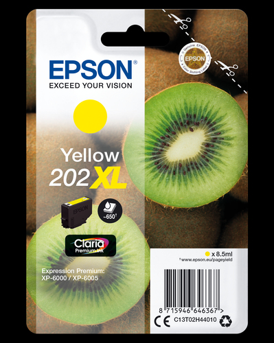 SINGLEPACK YELLOW 202XL KIWI CLARA PREMIUM K – Epson