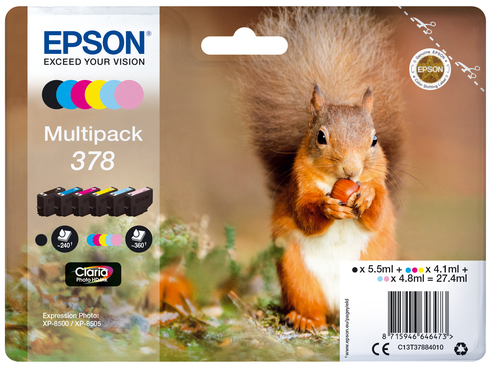 MULTIPACK 6-FARBIG 378 SQUIRREL CLARA PHOTO HD K – Epson