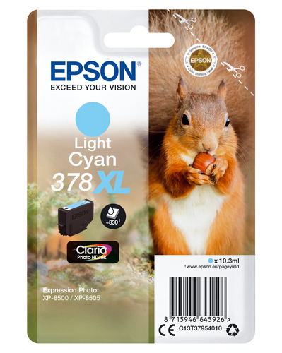 SINGLEPACK LIGHT CYAN 378XL SQUIRREL CLARA PHOTO HD K – Epson