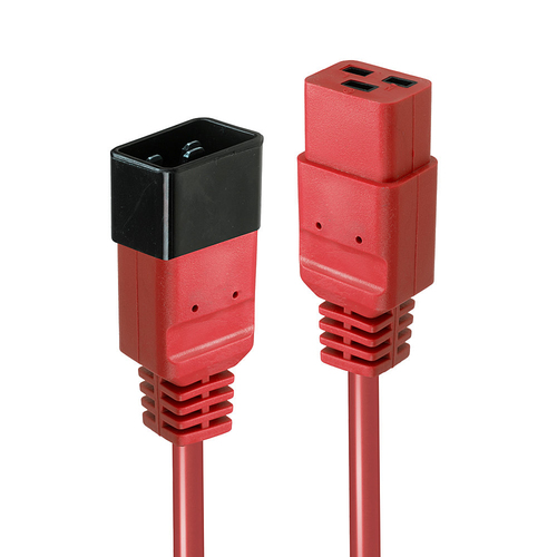 2M EXTENSION CABLE IEC C19 TO IEC C20 RED – Lindy