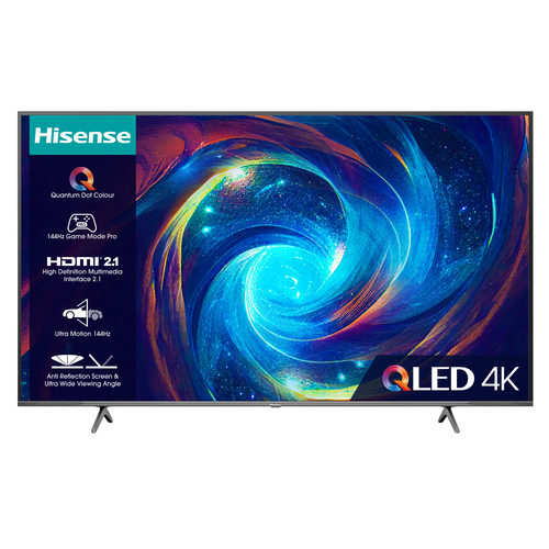 Hisense 55" E7K PRO 144Hz 4K QLED TV Black 3840 x 2160 4000:1 4x HDMI 2x USB VESA 300 x 200 – hisense