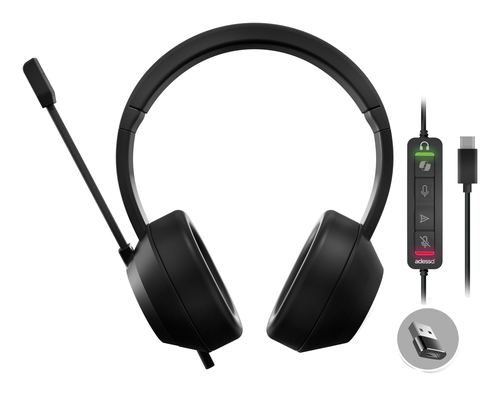 AI COPILOT HEADSET WMIC USBC/A WIRED VOLUME ANSWER/END CALL – Adesso