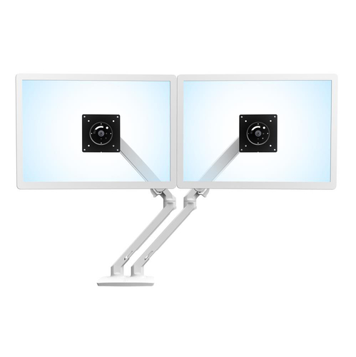 Ergotron MXV Desk Dual Monitor Arm - Mounting kit - for 2 monitors (adjustable arm) - white - screen size: up to 24 - desk-mountable – Ergotron
