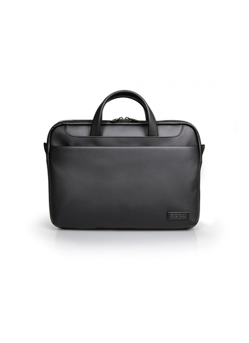 A Port product- Zurich Toploading stylish 14 to 15.6'' carry case made from simulated leather in black. Includes adjustable / padded shoulder strap and storage for accessories / paperwork. Supplied by Hypertec. – Port