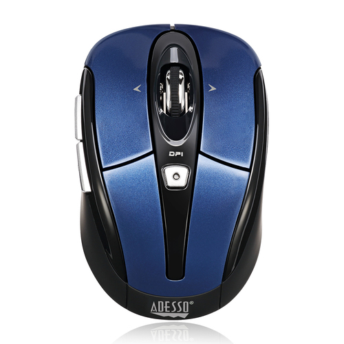 WIRELESS 5 BUTTONS 4 WAY SCROLL PROGRAMABLE MI MOUSE (BLUE) – Adesso