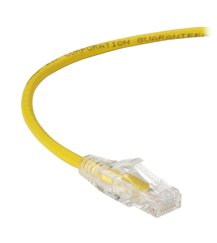 Slim-Net Cat6 Patch Cable Yellow 7FT – Black Box