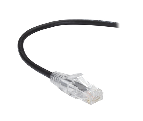 Slim-Net Cat6 Patch Cable Black 7FT – Black Box