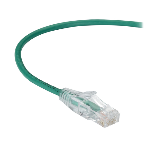 Slim-Net Cat6A Patch Cable Green 2FT – Black Box