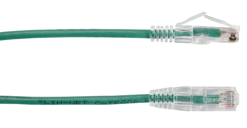 Slim-Net Cat6A Patch Cable Green 7FT – Black Box