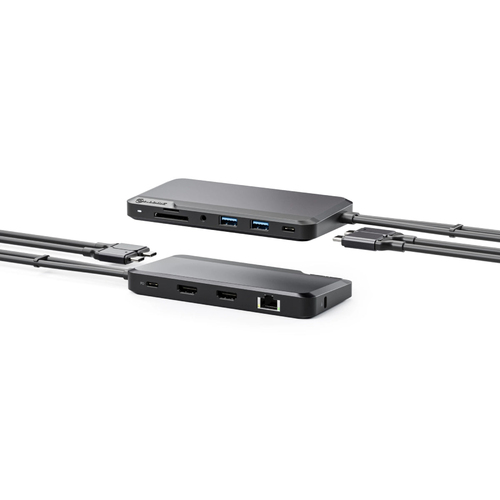 PORTABLE DOCK FOR MAC 10-IN-1 DUAL DISPLAY 4K SUPP DARK GREY – ALOGIC