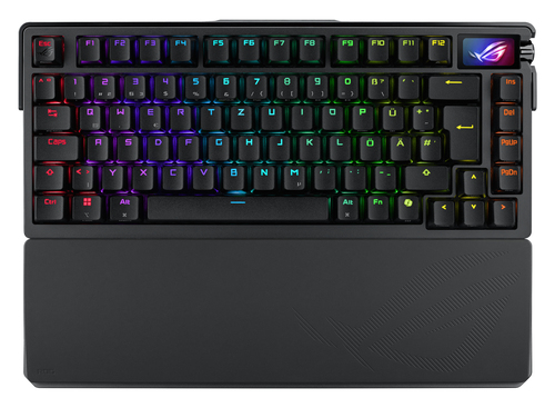 Asus ROG AZOTH Extreme Compact 75% Mechanical RGB Gaming Keyboard, Wireless/Btooth/USB, NX Snow Switches, 8000Hz, OLED Display, Control Knob – ASUSTeK COMPUTER