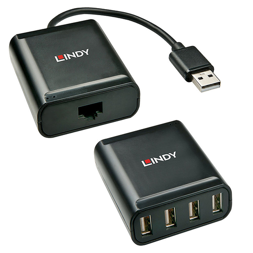 USB 2.0 4 PORT HUB CAT.5 EXTENDER 60M – Lindy