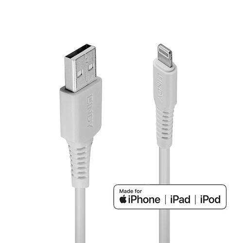 0.5m USB to Lightning Cable - White – Lindy