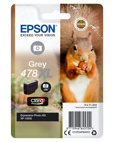 SINGLEPACK GREY 478XL CLARIA PHOTO HD K – Epson