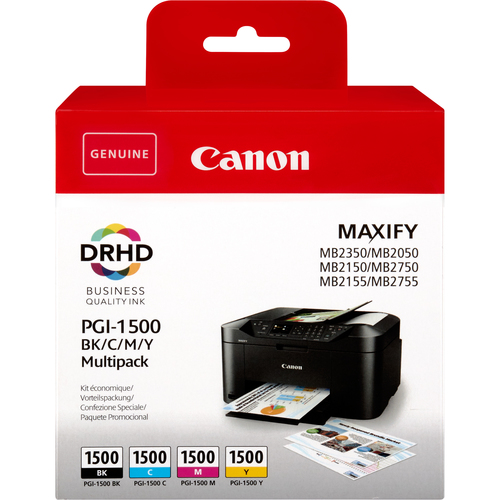 INK PGI-1500 BK/C/M/Y MULTI K VALUE PACK (BLACK COLOUR) – Canon